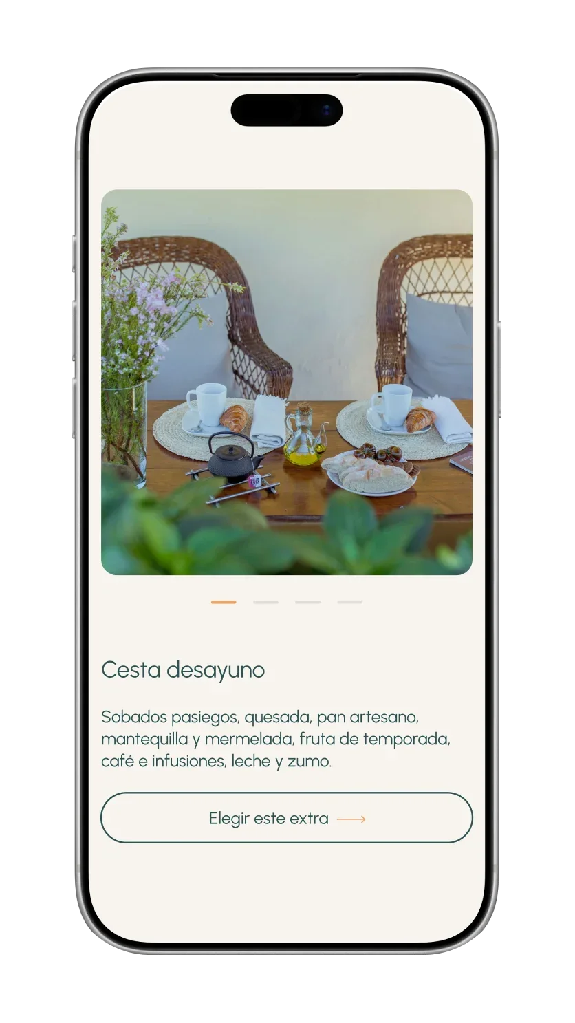 Sitio web de El Molino de Bonaco en formato móvil