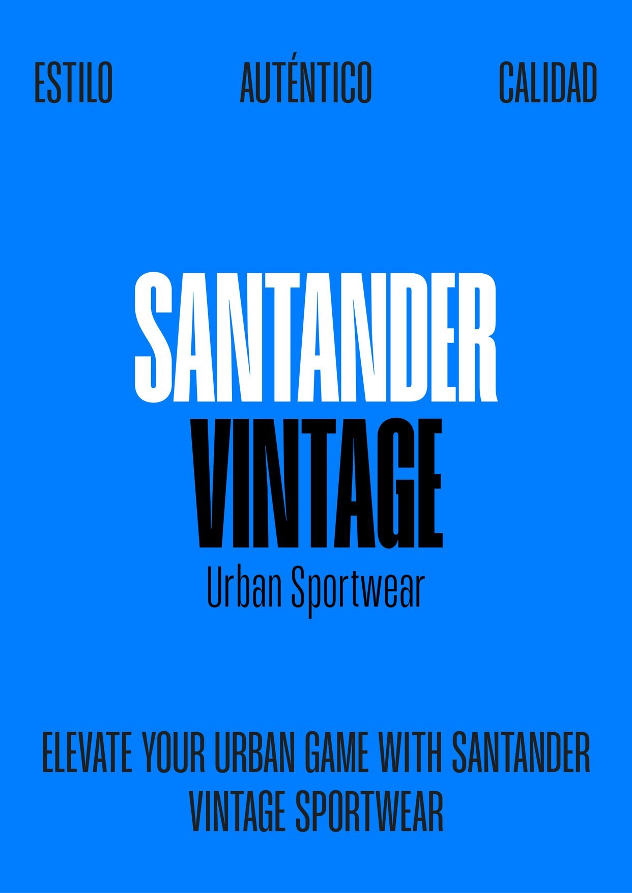 Portada del branding de Santander Vintage, tienda de urban sportwear vintage en Santander