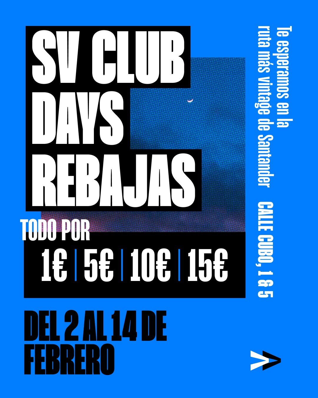 Publicación de Instagram de Santander Vintage para las rebajas SV Club Days
