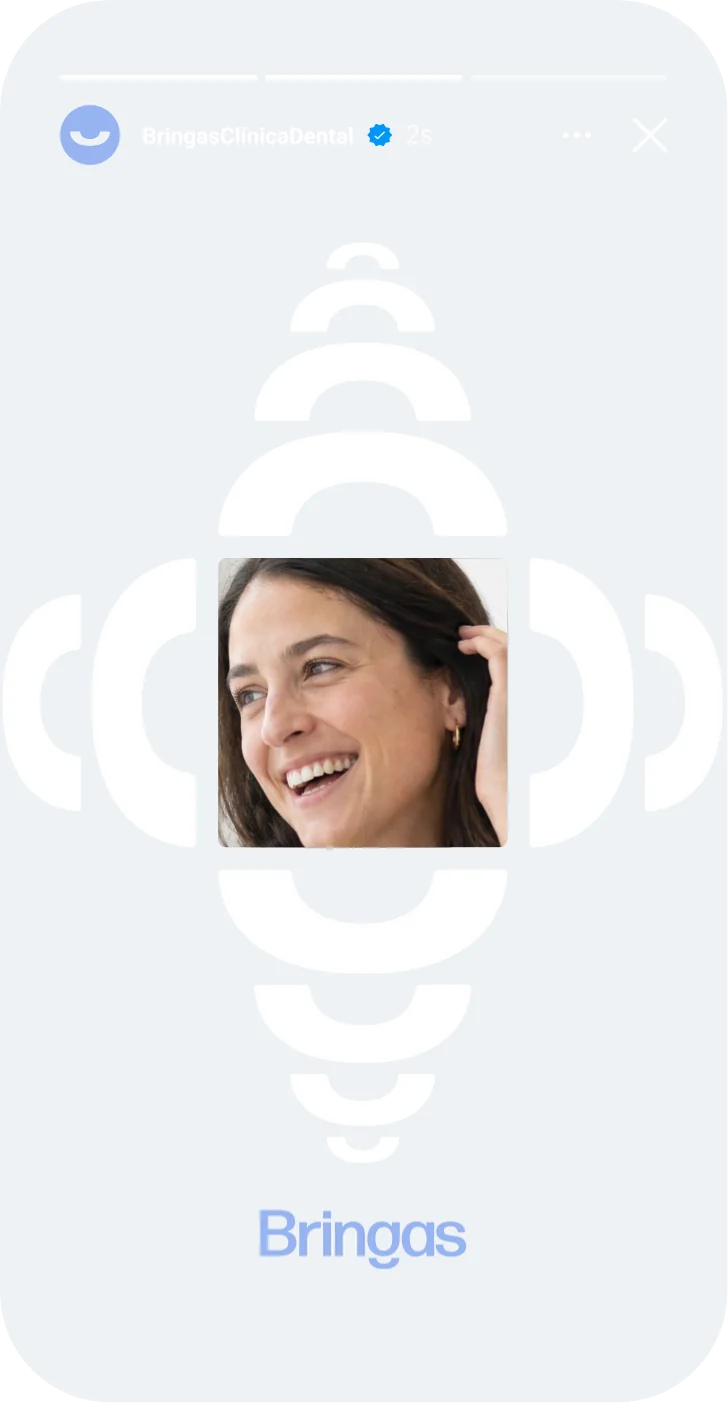 Story de Bringas: sonrisas con foto de paciente